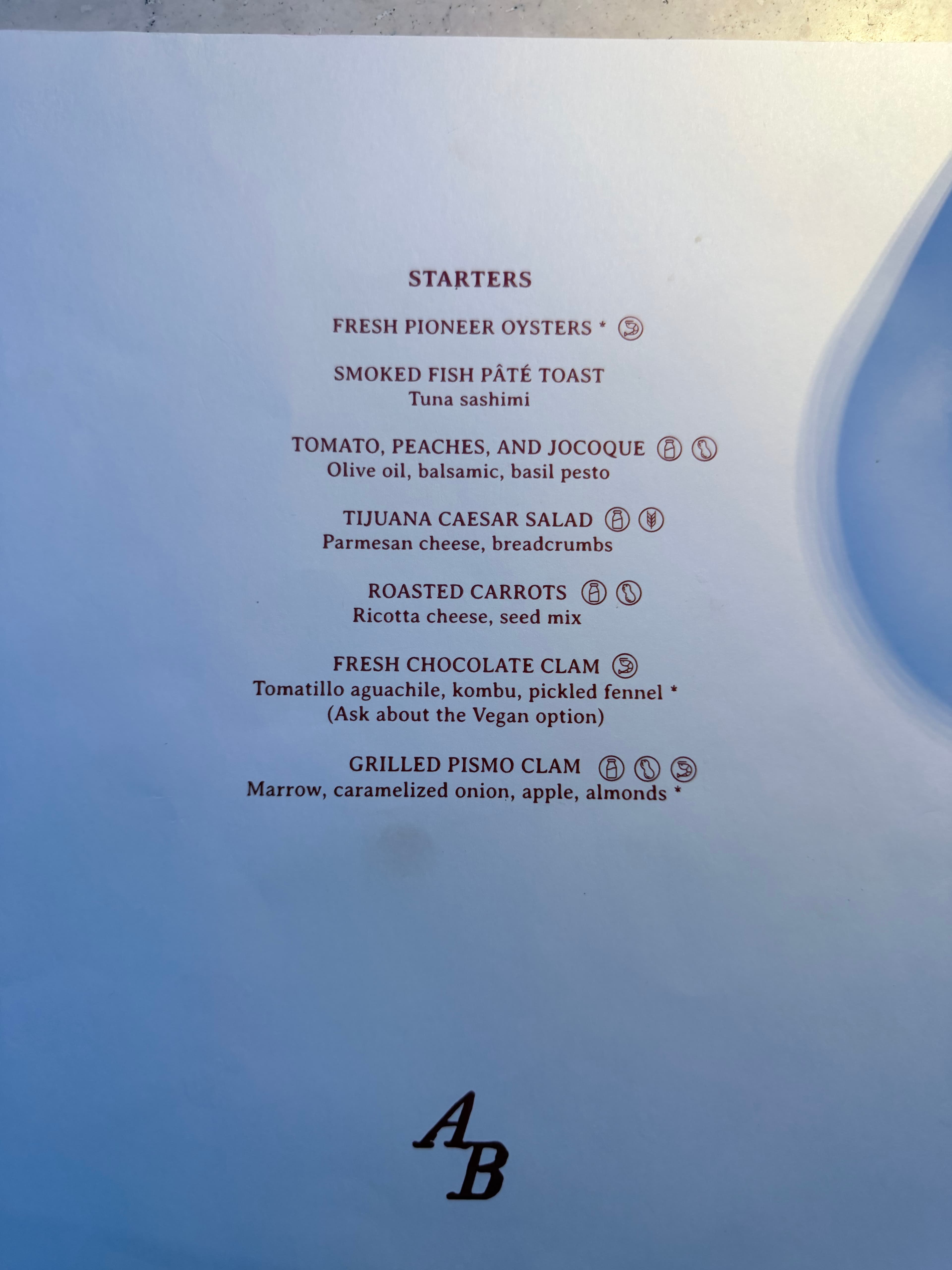 Arriba Baja menu 2